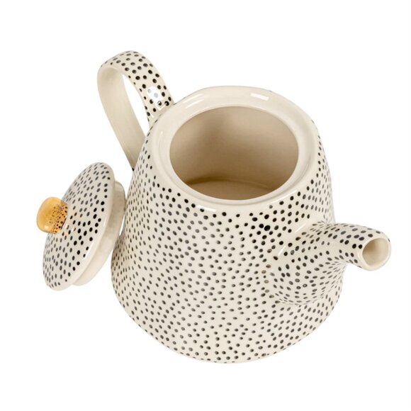 Stoneware Teapot with Black Speckles - Picture 5 of 8